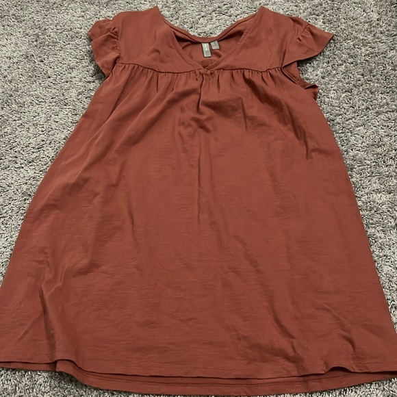 ASOS Orange/Red Mini Peplum Dress - Picture 1 of 2